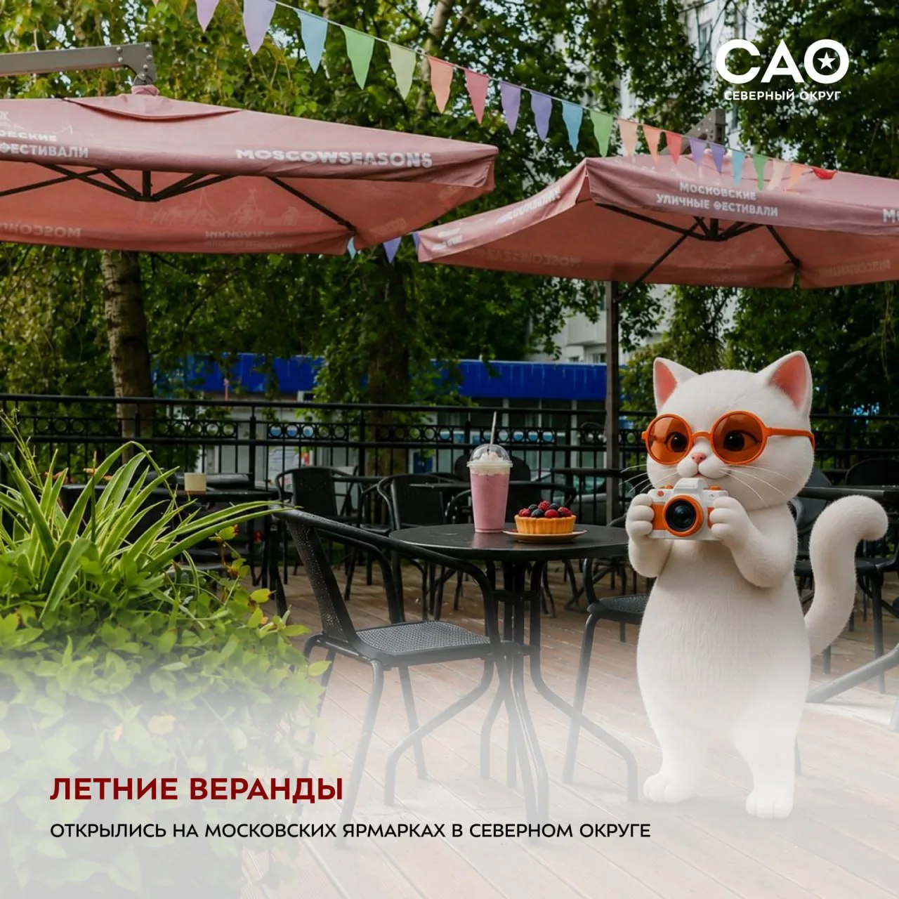 Летние веранды на московских ярмарках Северного округа