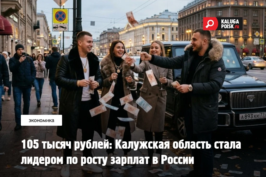 Калужская область возглавила российский рейтинг по темпам роста средней заработной платы.