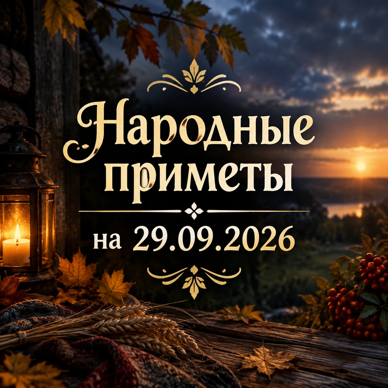 Народные приметы на 29.09.2026