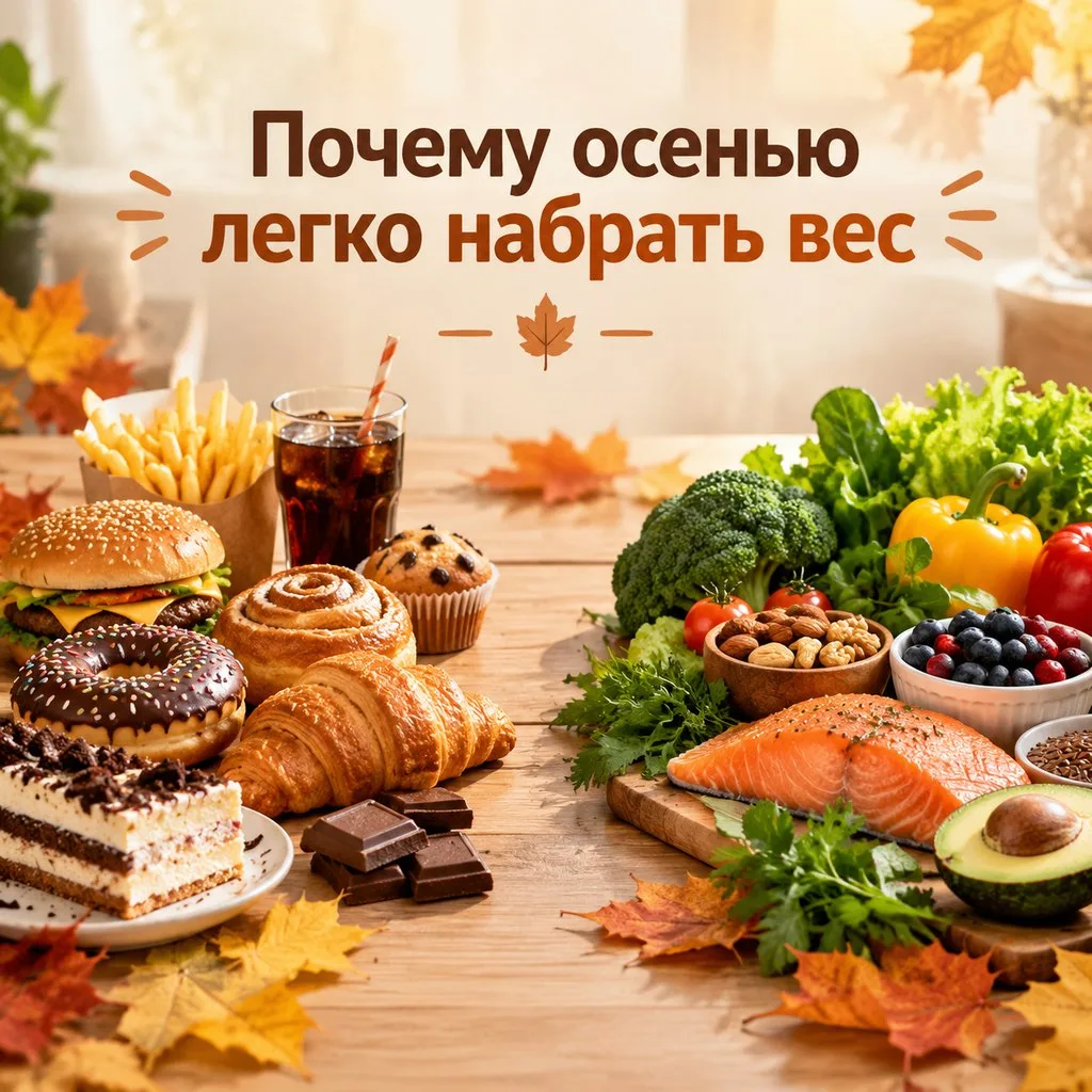 Почему осенью легко набрать вес 🍂