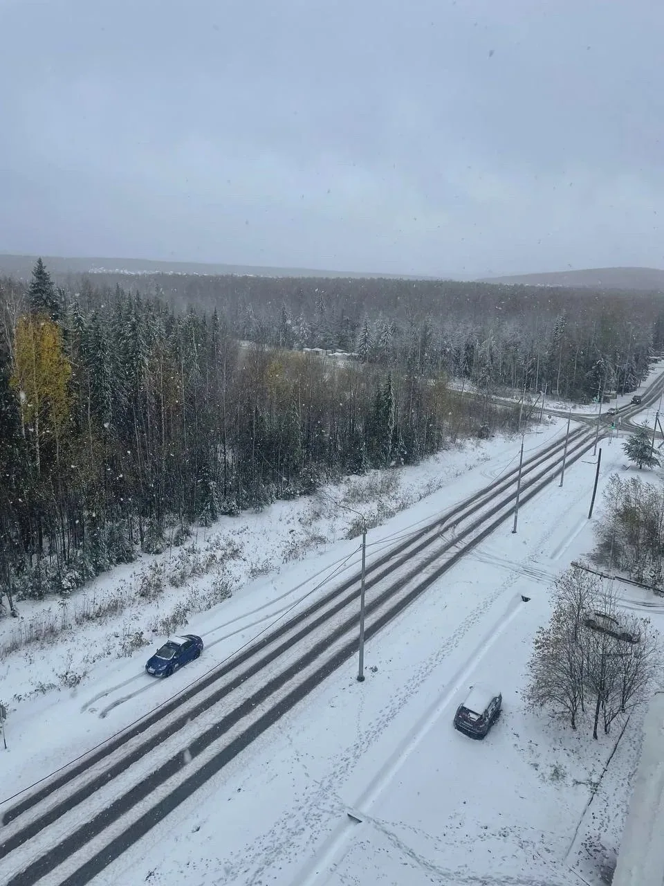❄️ Снег уже движется в сторону Копейска