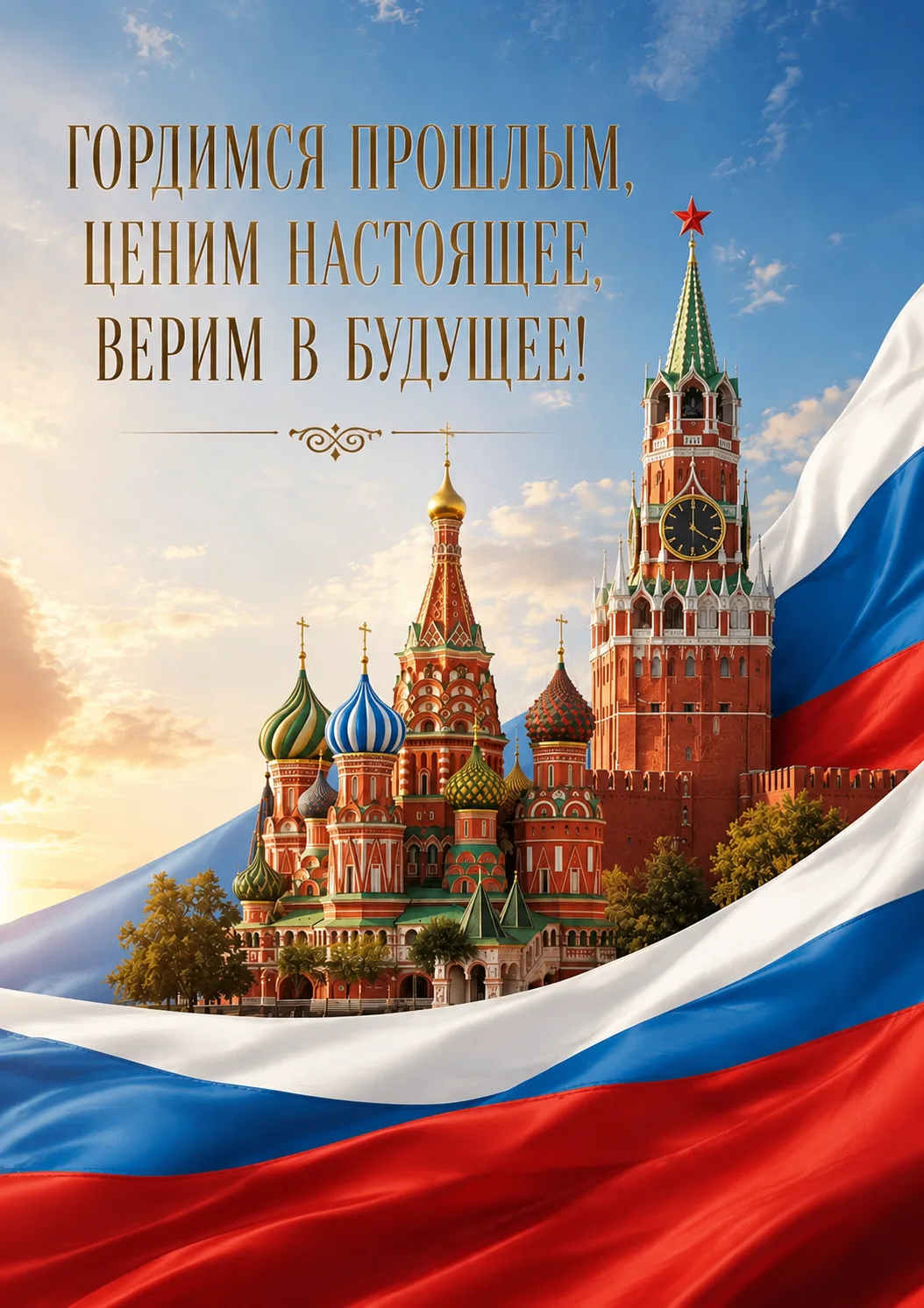 В этот праздничный день хочется пожелать всем мира, добра, благополучия и уверенности в завтрашнем д