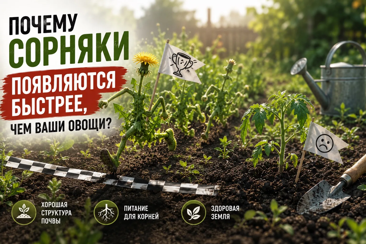 🌱 Почему сорняки появляются быстрее, чем ваши овощи? 🤭

Вы только вчера пропололи грядку.
Сегодня 