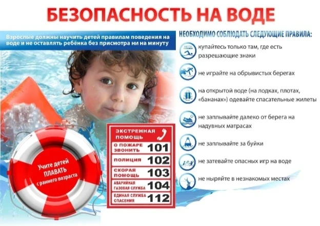 Памятка родителям о безопасном поведении детей на воде!
‼️Чтобы избежать гибели детей на водоемах в 
