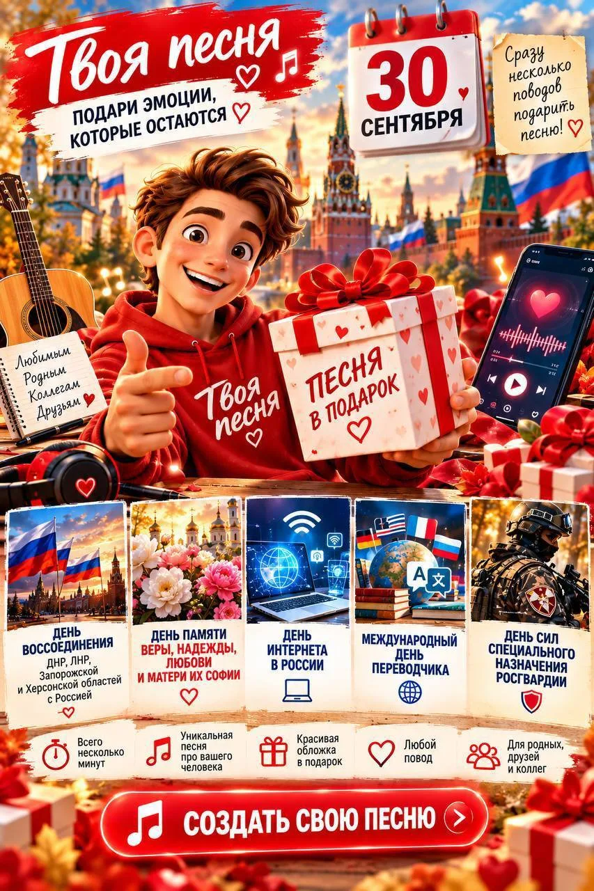 🎵 30 сентября — сразу несколько поводов подарить свою песню! ❤️