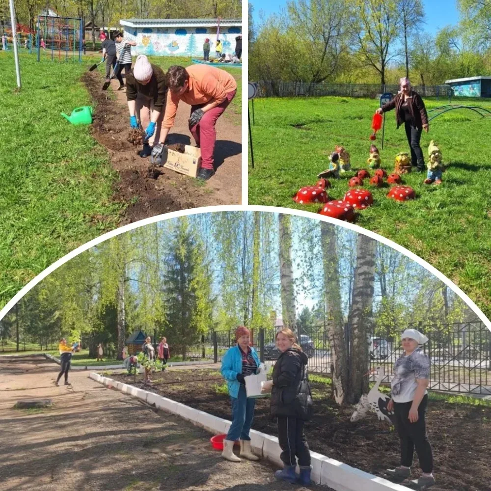 ✨🌷 Весна, чистота, порядок: продолжаем благоустройство  территории нашего детского сада! 
#субботни