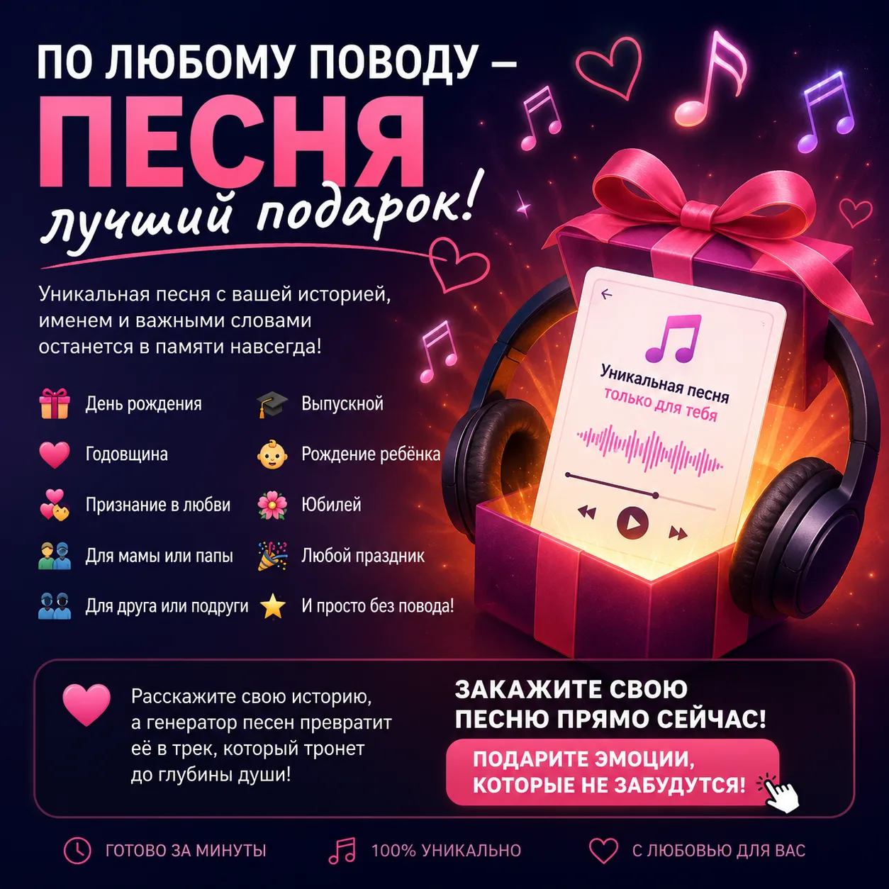 🎵 По какому поводу создать песню? По любому! ❤️