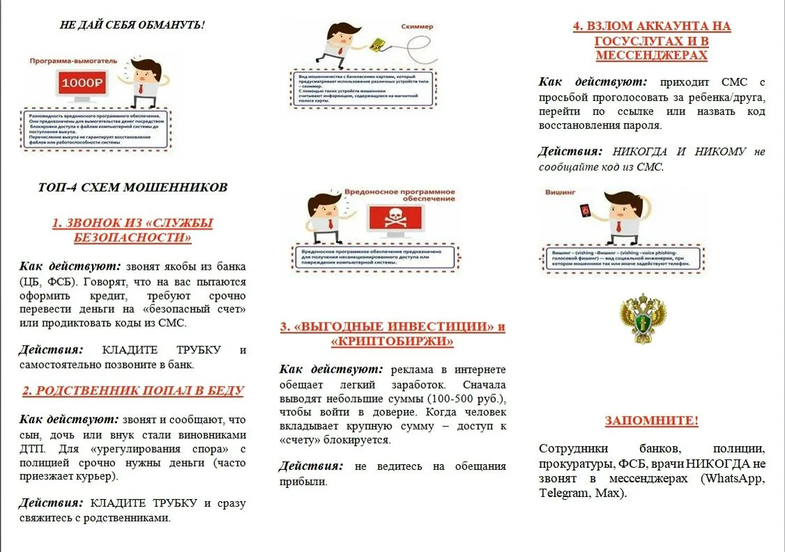 Не дай себя обмануть! Топ-4 схем мошенников