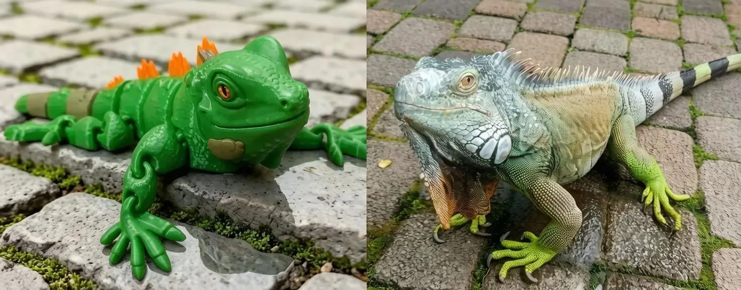 🦎 Семейное фото: когда в одном кадре встретились «я в 3D» и «я в реальной жизни» 🦎