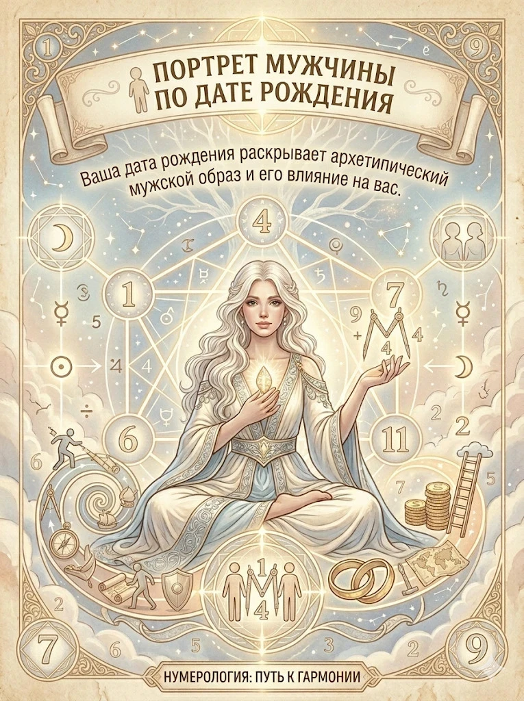 👤 ПОРТРЕТ МУЖЧИНЫ ПО ДАТЕ РОЖДЕНИЯ