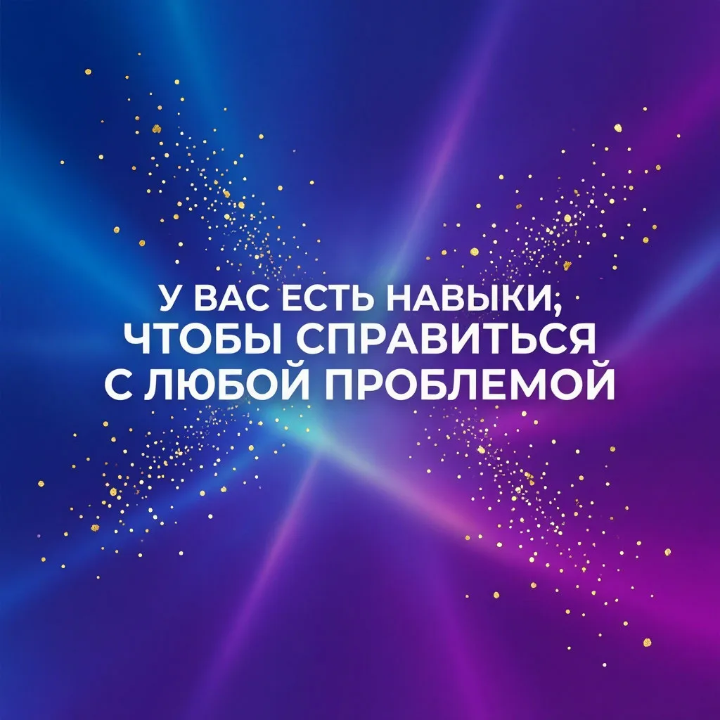 💪 У вас есть навыки, чтобы справиться с любой проблемой.