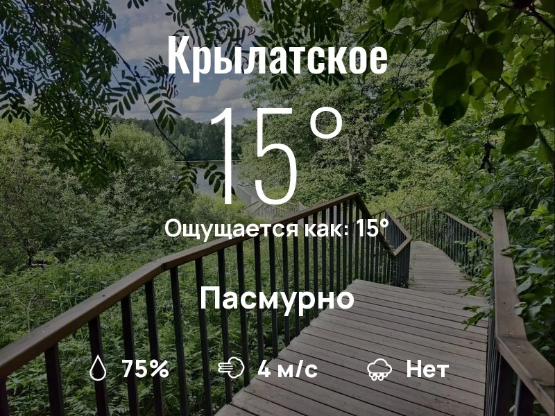 Что с погодой в Крылатском?
