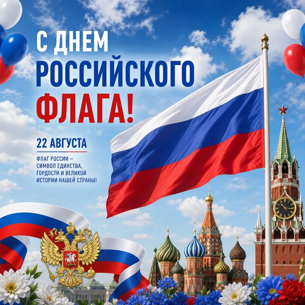 🇷🇺 Сегодня мы отмечаем День Российского флага! Этот символ нашей страны олицетворяет ...