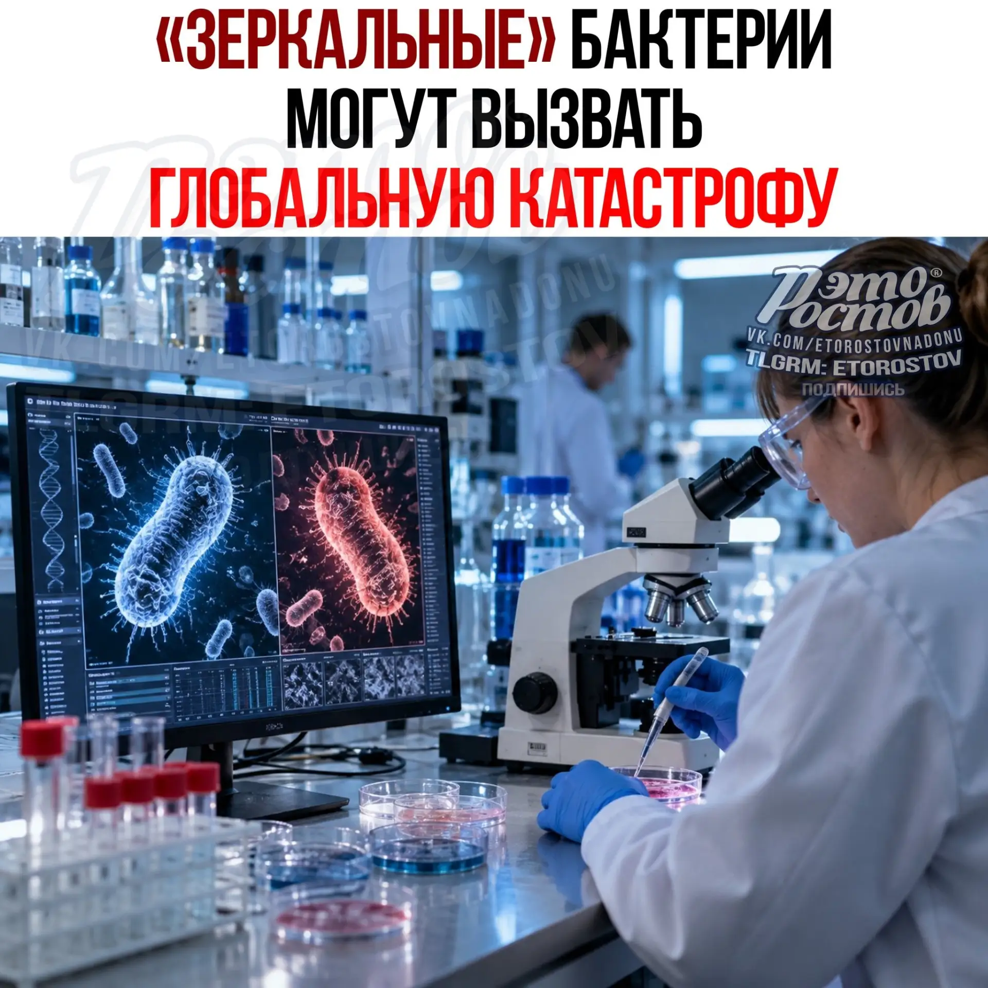 🧬 Учёные бьют тревогу из-за «зеркальных» бактерий