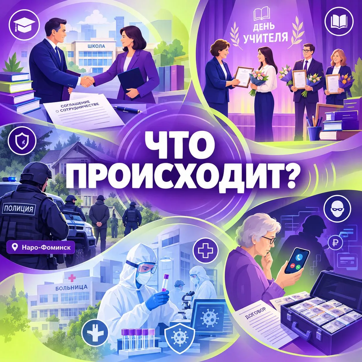 🗞 В Подмосковье подписали соглашение с РАО и наградили педагогов, под Наро-Фоминском п...