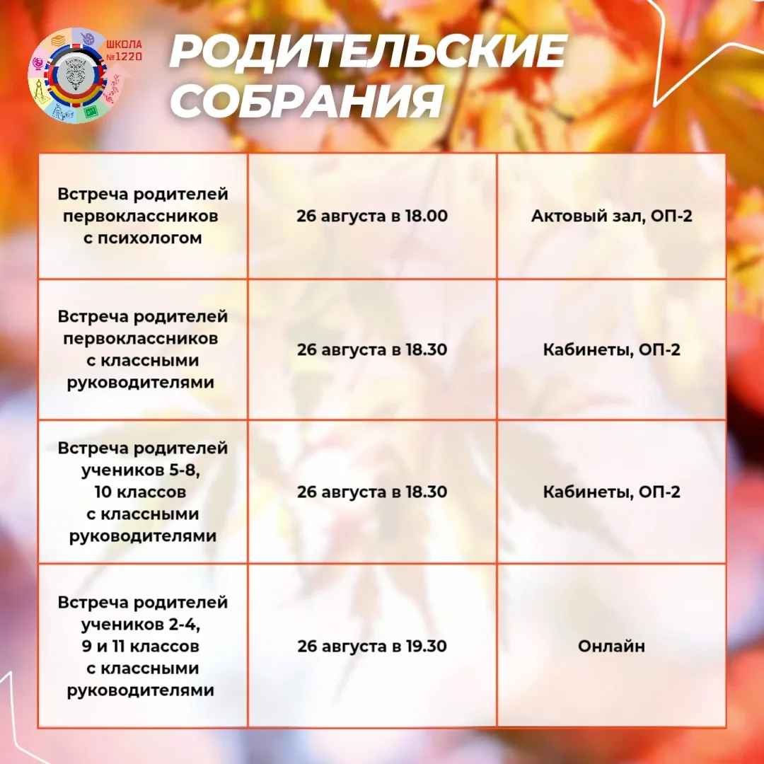 Дорогие родители!