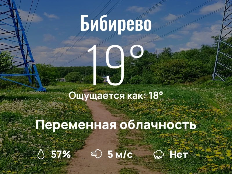 Что с погодой в Бибирево?