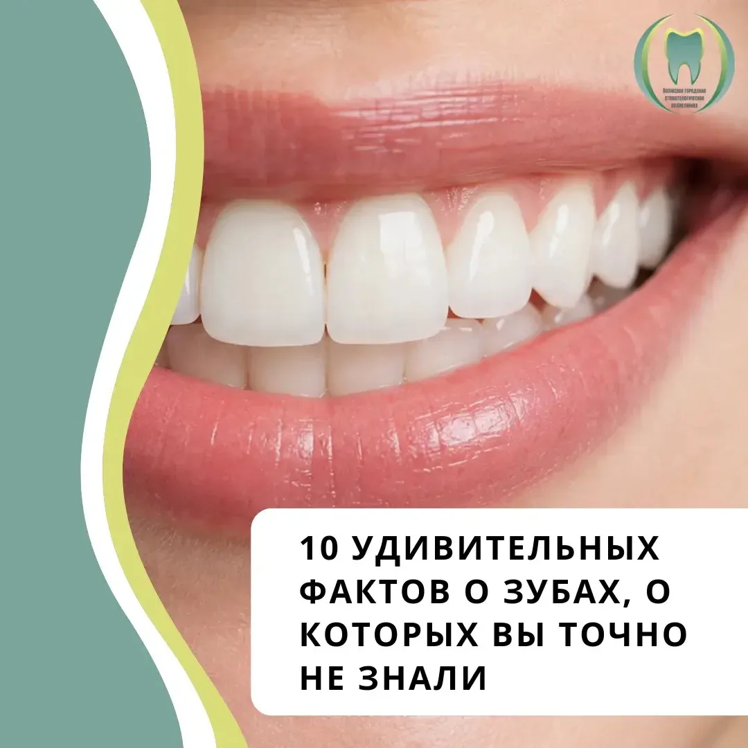 🦷 10 удивительных фактов о зубах, о которых вы точно не знали