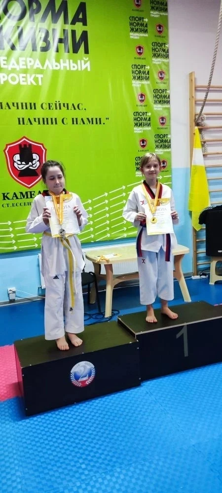 🏆Поздравляем Денискину Арину, ученицу 3 «А» класса, с победой на Фестивале цветных поясов по тхэквон