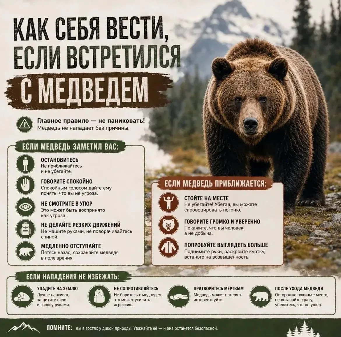 ✅Уважаемые жители, за сутки убрали 4 медведя.