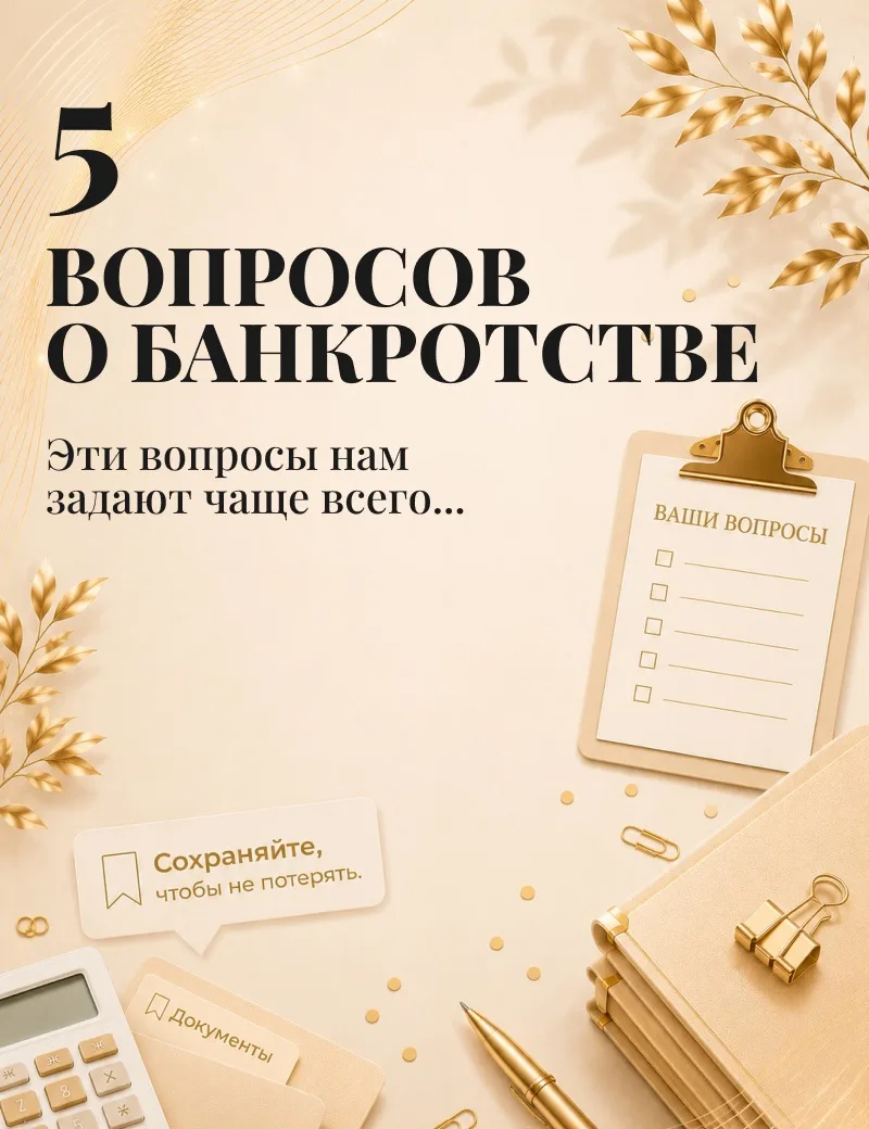 ⚖️ Страх перед банкротством чаще всего связан не с самой процедурой

А с неизвестностью.

💭 Что буд