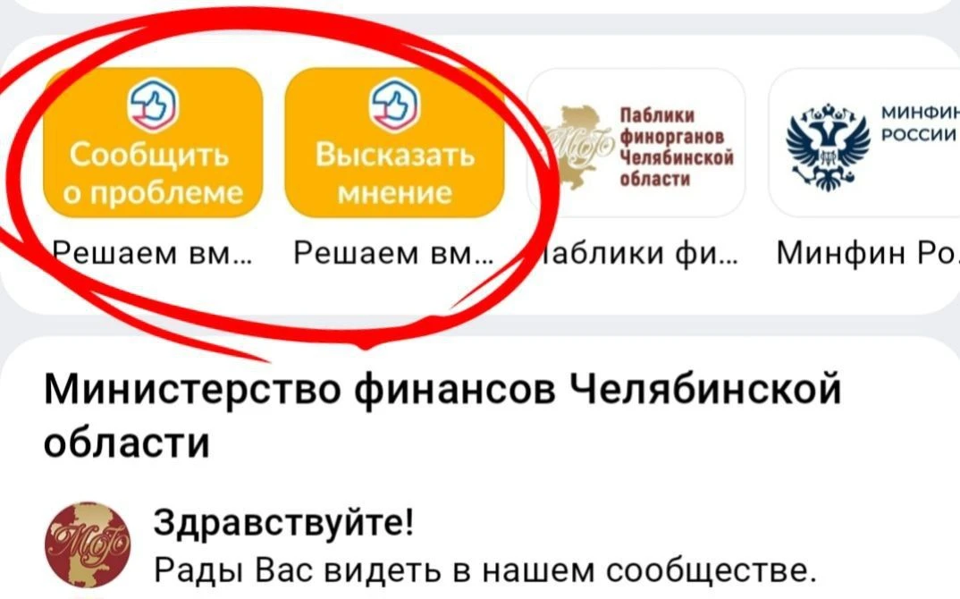 Подать обращение в госорганы можно через виджеты "Вконтакте"

На официальных страницах госпабликов Ч