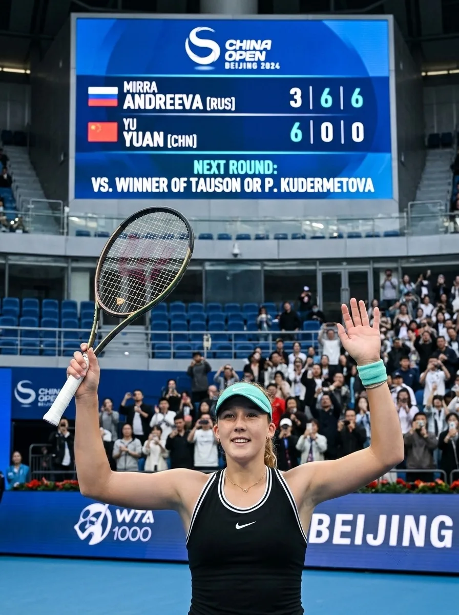 Мирра Андреева пробилась в третий круг турнира WTA 1000 в Пекине.