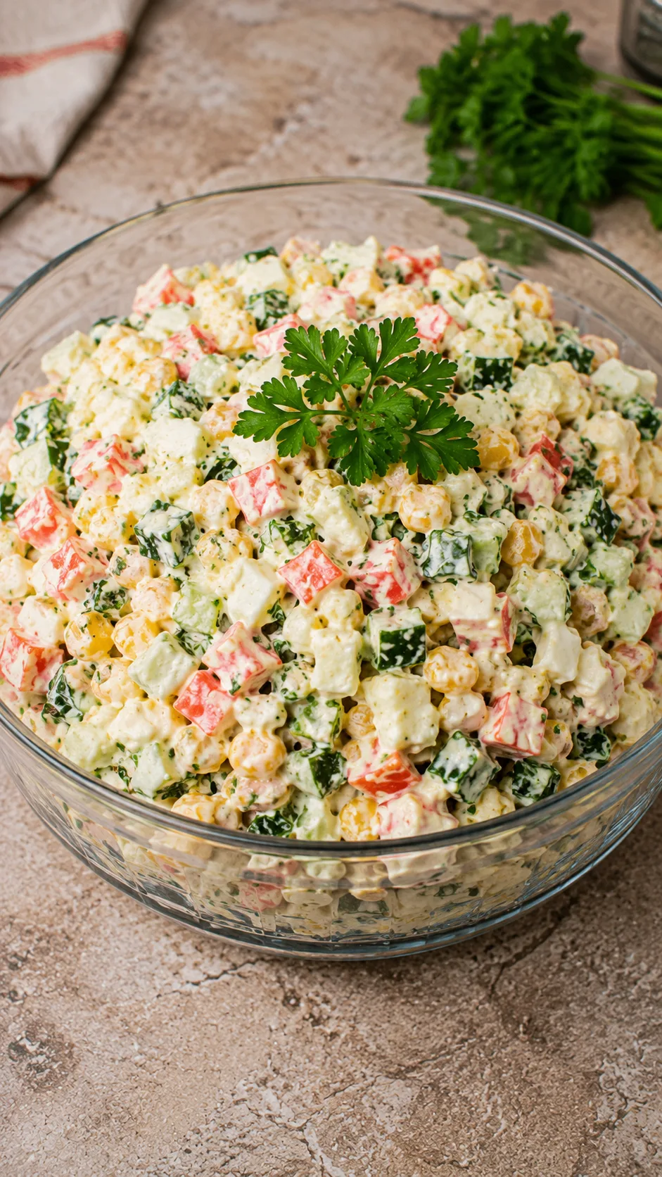 Салат «Снежный Краб» 🥗Очень нежный, сочный и свежий салат, который отлично подойдет как для праздни