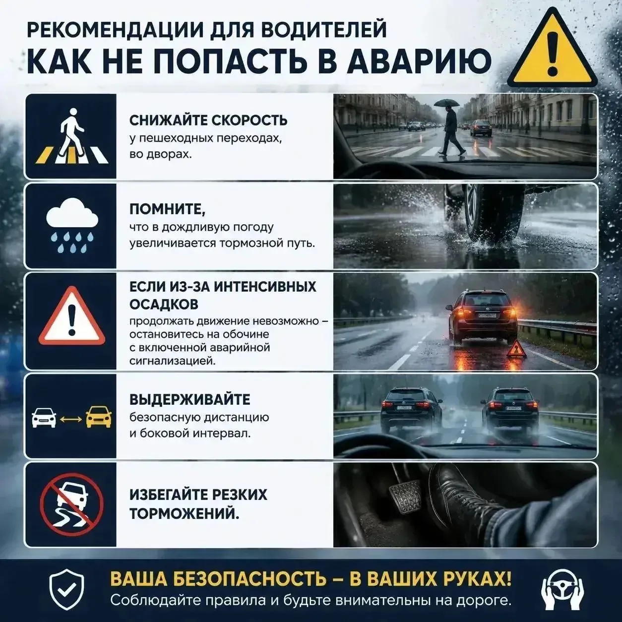 🌧️ Дождливые выходные - повод быть внимательнее.

По прогнозу синоптиков, дожди в Новокузнецке прод