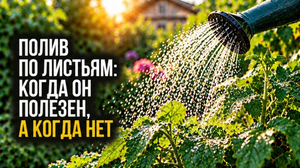 Полив по листьям: когда он полезен, а когда нет