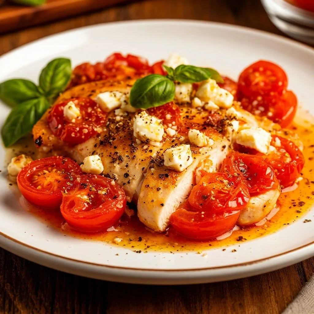 Сочная куриная грудка с фетой и помидорами в аэрогриле 🐔🍅