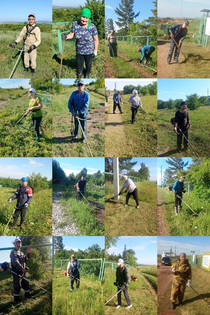 В микрорайоне Туркменево на мусульманском кладбище прошёл большой субботник по благоустройству терри
