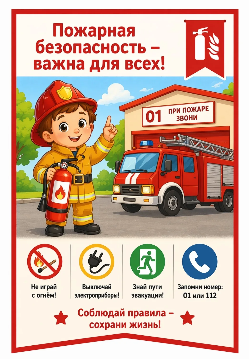 ❗Пожарная безопасность важна для всех!