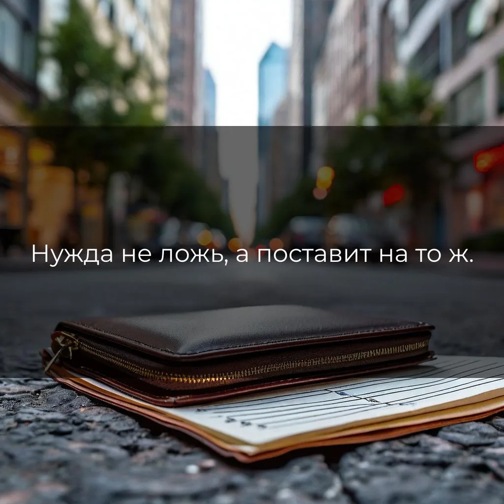 Нужда не ложь, а поставит на то ж.