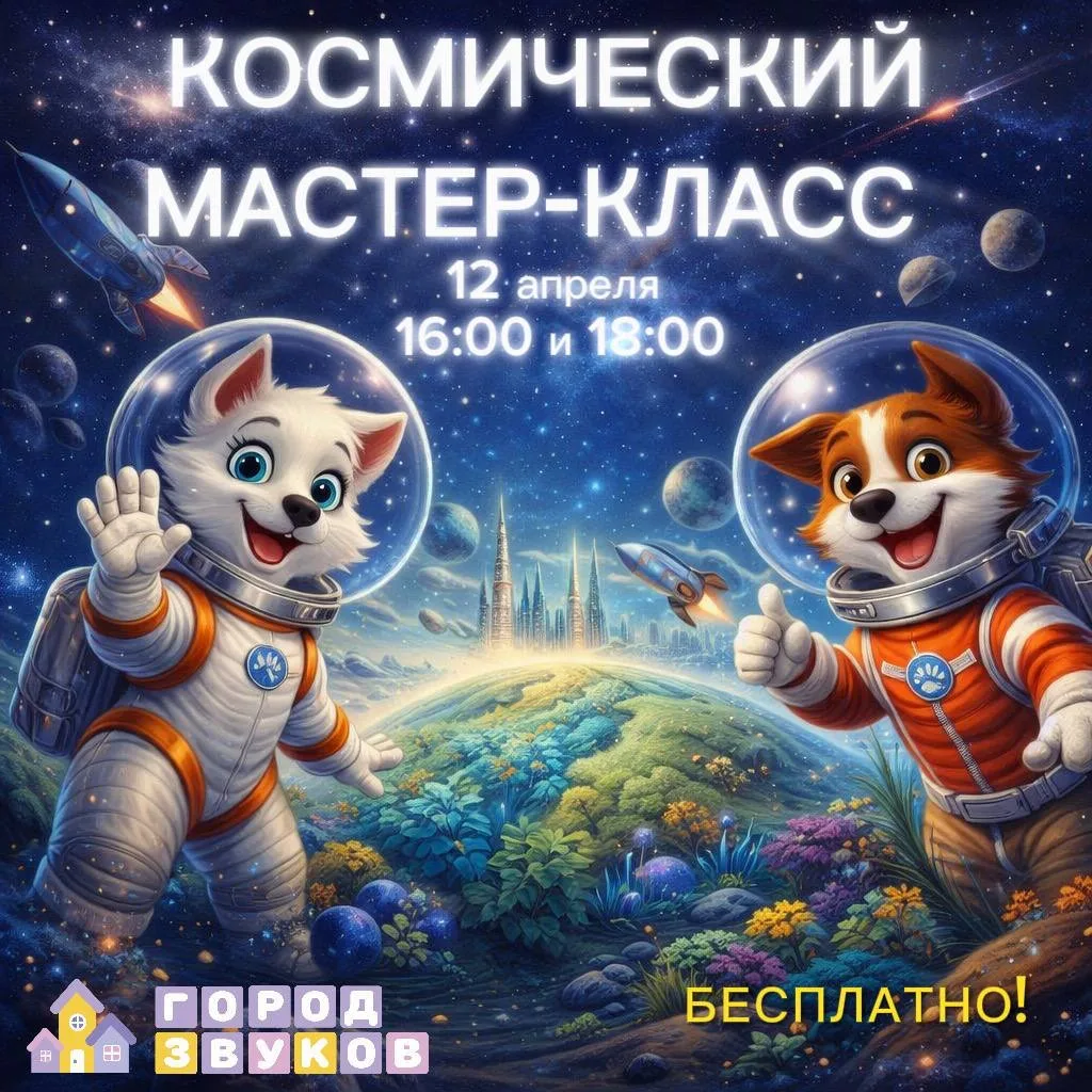 Уже завтра! Празднуем День космонавтики вместе в Городе Звуков!