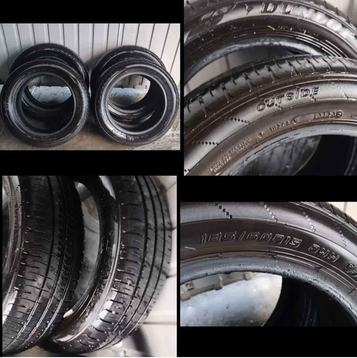 Японская летняя резина 185/60/15 Dunlop Enasave EC-204 с износом не более 10% . Хватит ...