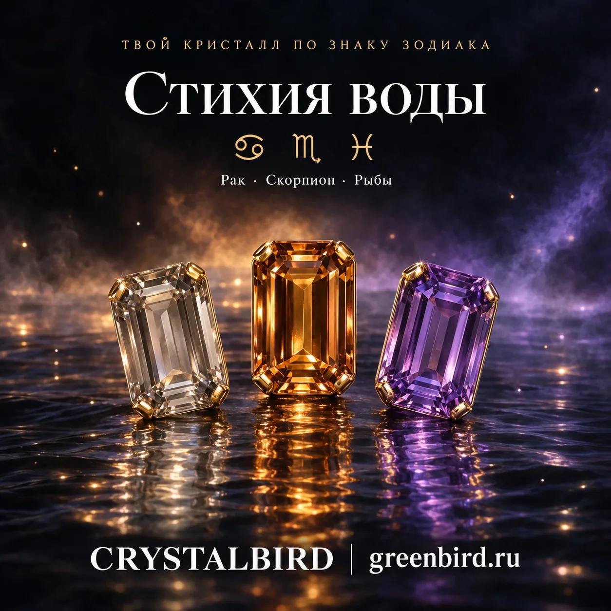 Рак, Скорпион, Рыбы — три разных способа чувствовать глубину 🌊