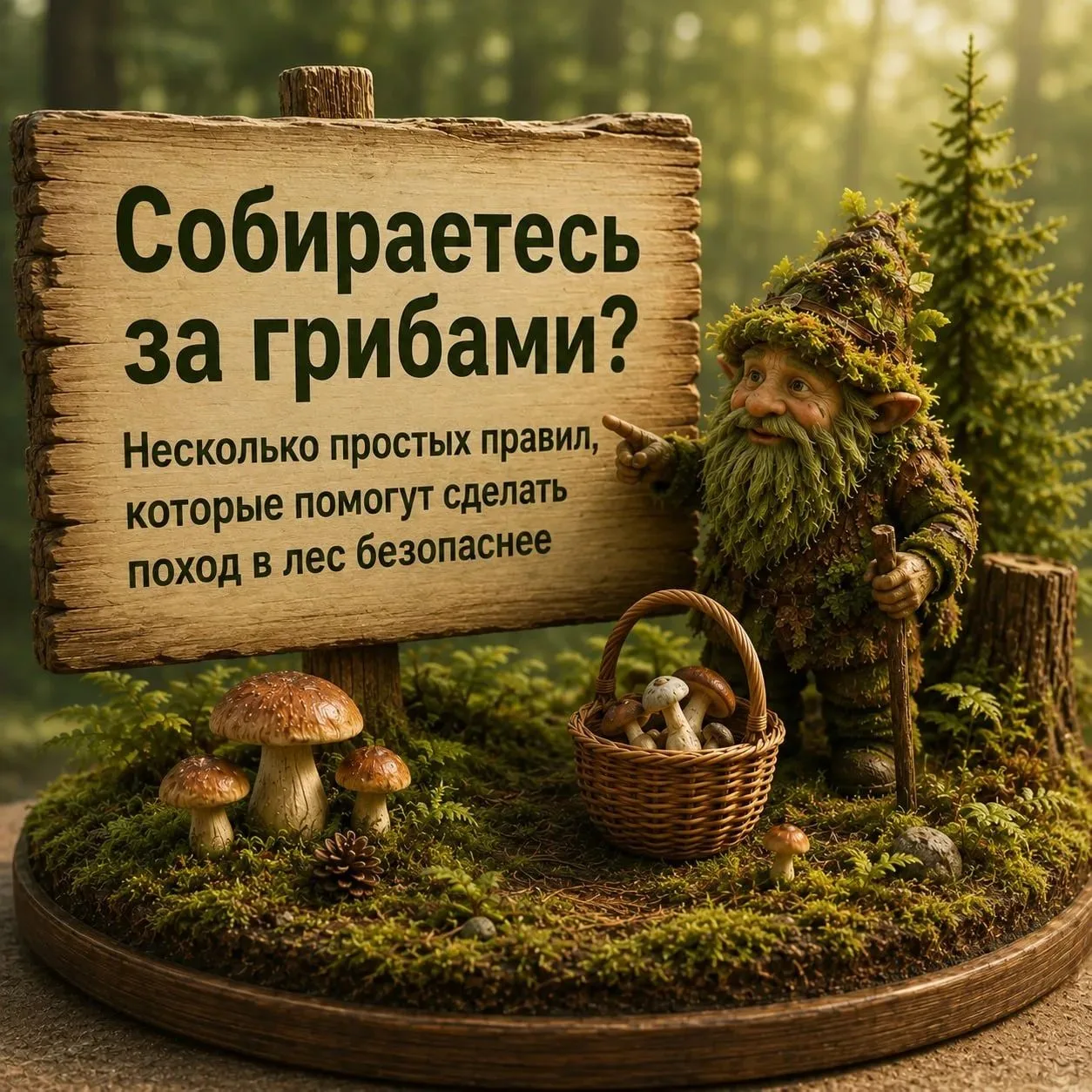 Как безопасно сходить в лес за грибами🍄🌲