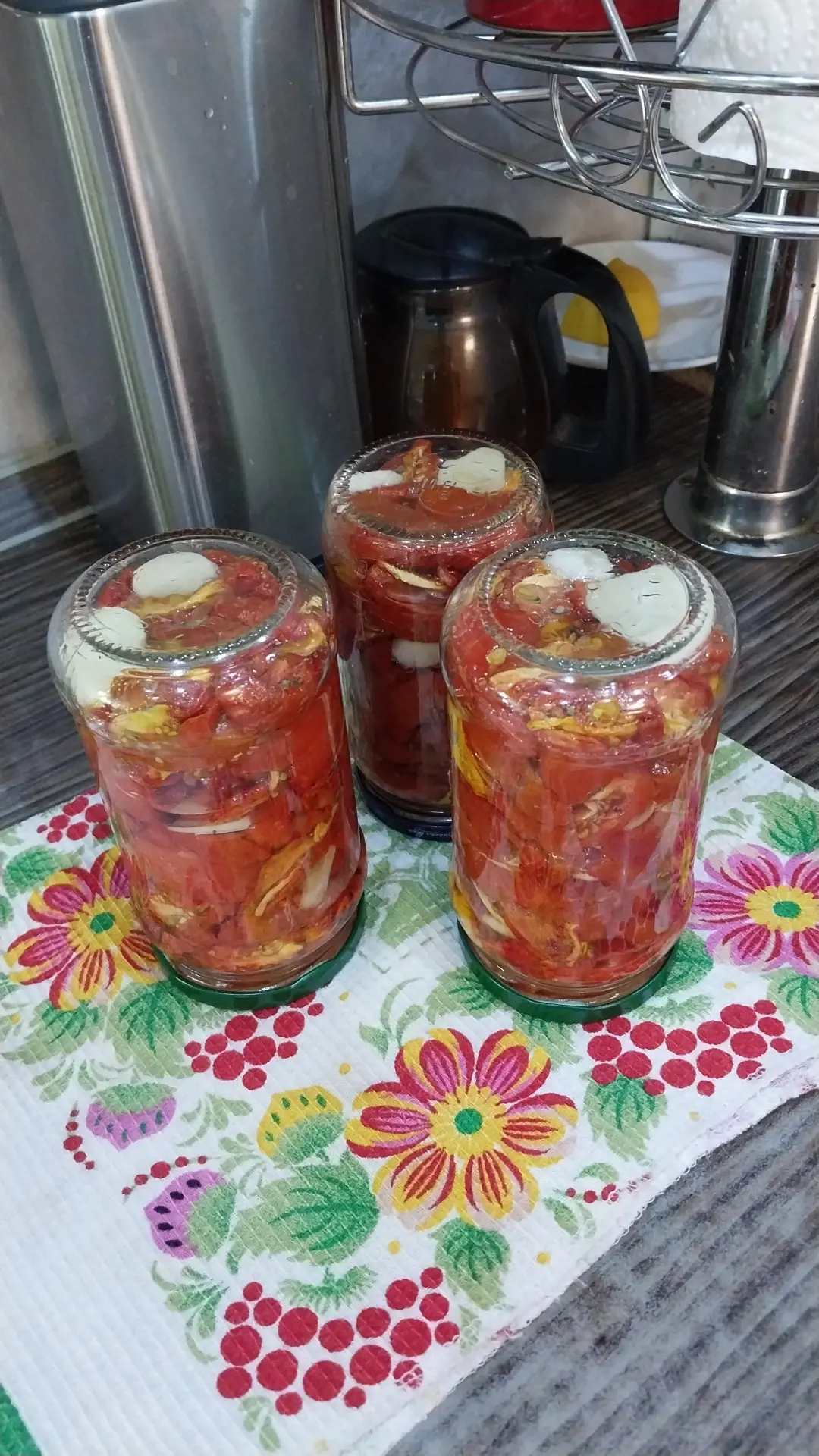 Ещё три баночки вяленых томатов 🍅 в копилочку 👌