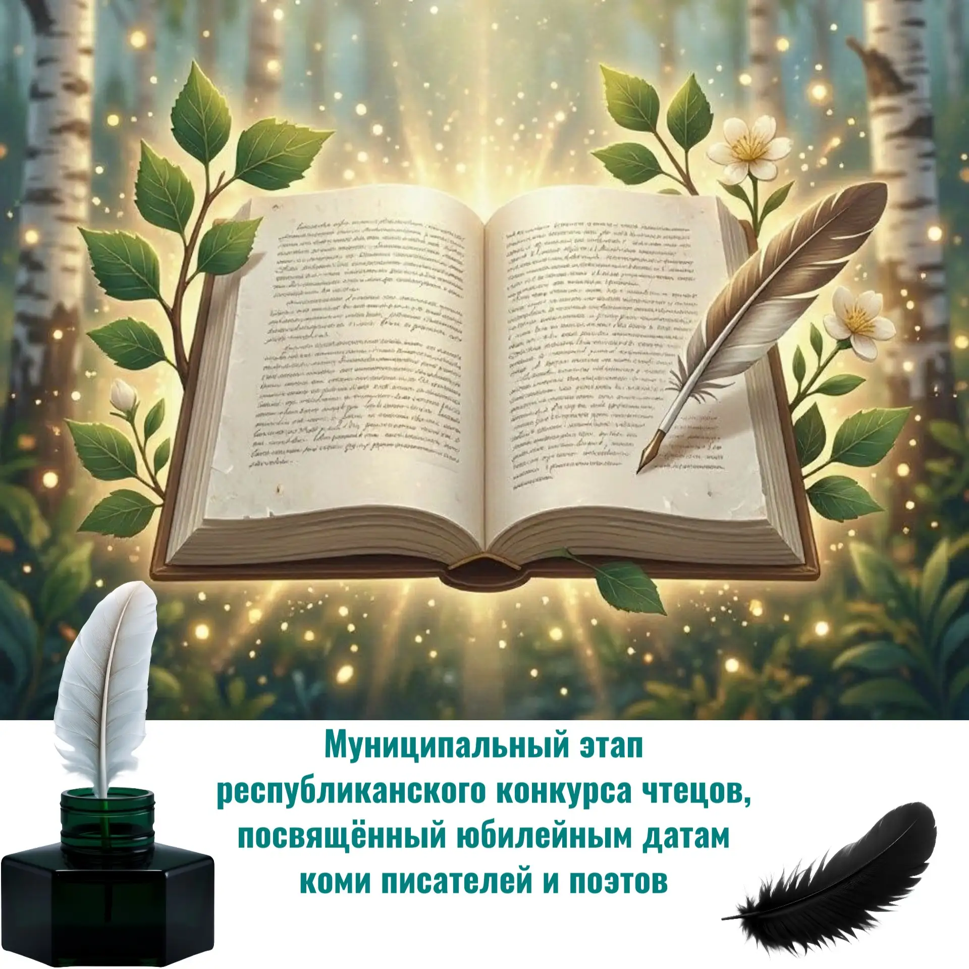 📜 Внимание! Муниципальный этап республиканского конкурса чтецов — ждём ваших выступлений!