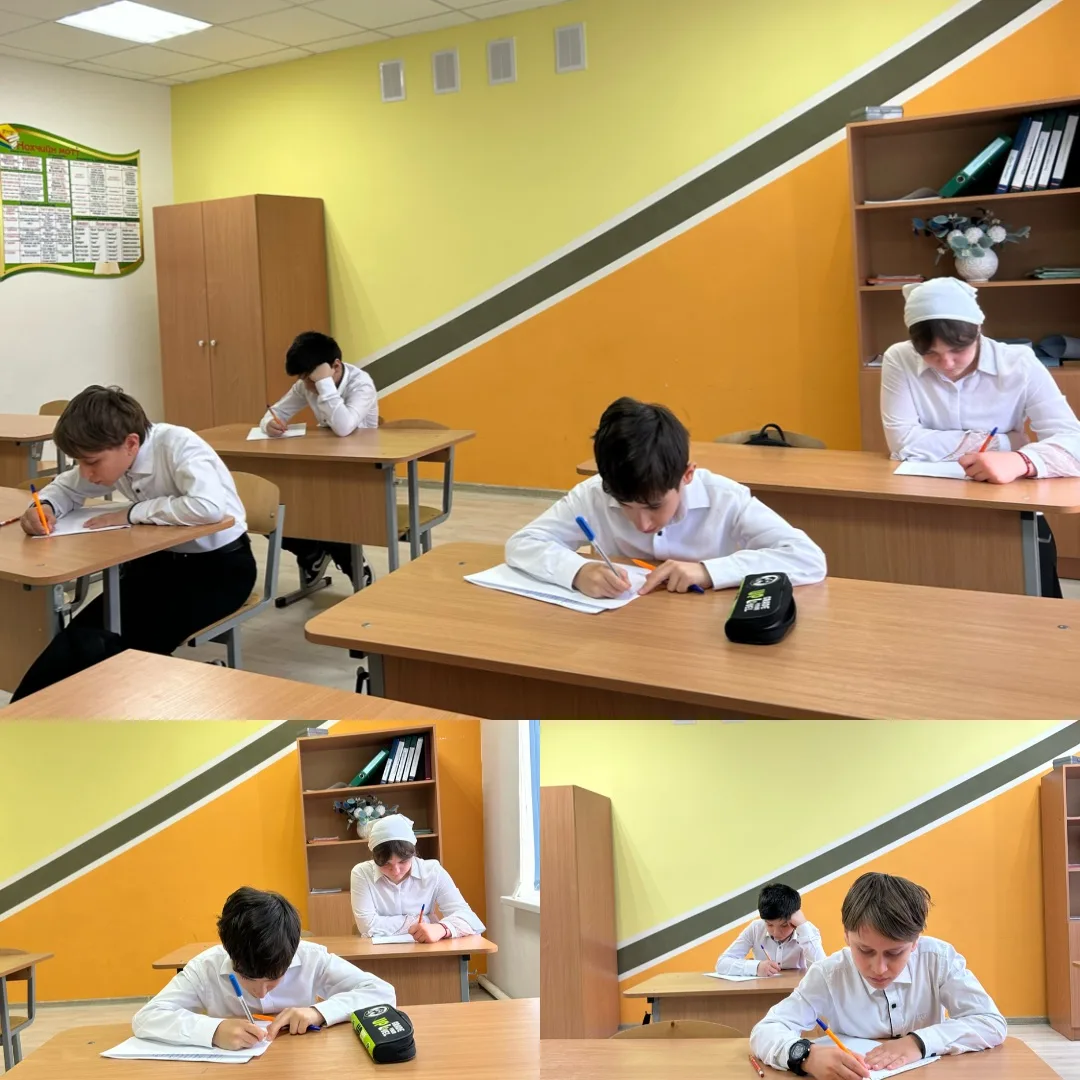 Сегодня ученики 4 класса МБОУ «СОШ с. Хал-Келой» написали диктант по чеченскому языку. ...