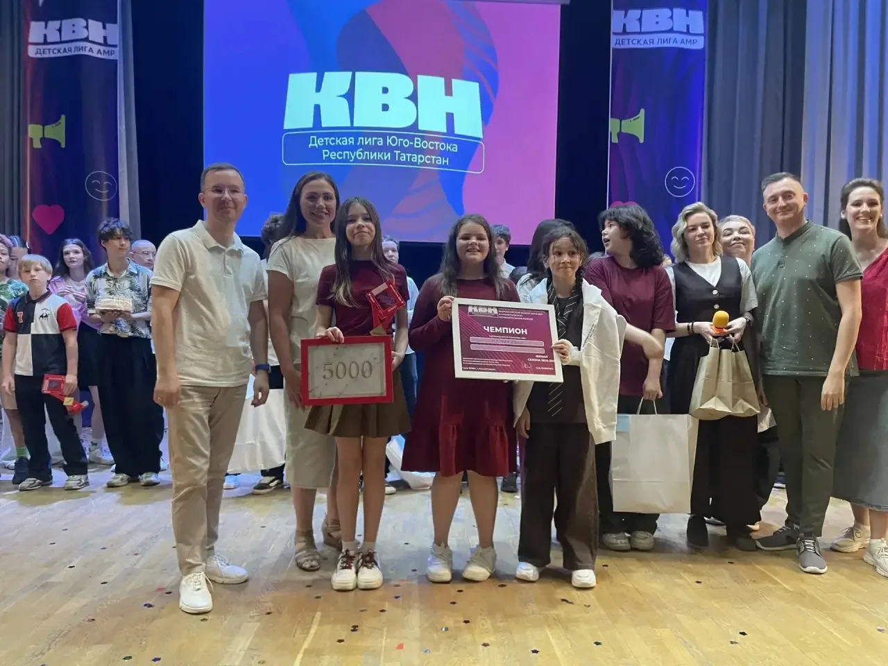 Детская команда КВН Немалявки стала ЧЕМПИОНОМ в Детской лиге Юго-Востока Республики Татарстан в г.Ал