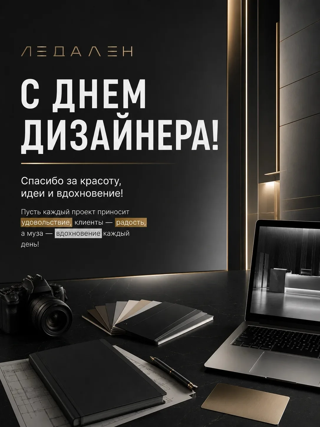 Сегодня - день тех, кто умеет превращать идеи в атмосферу, а пространство - в эмоцию.