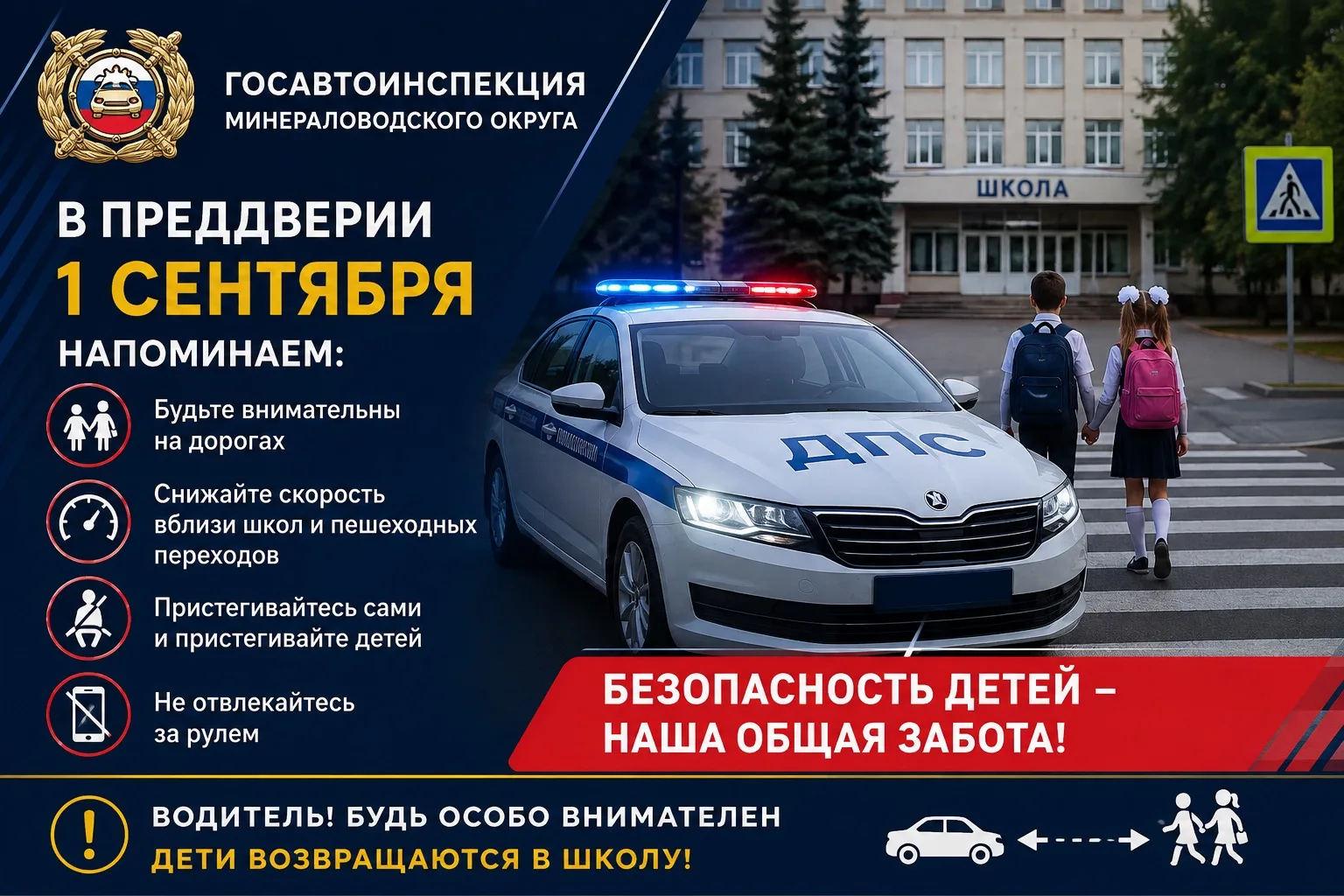 📢В связи с предстоящим началом учебного года и проведением массовых мероприятий 1 сент...