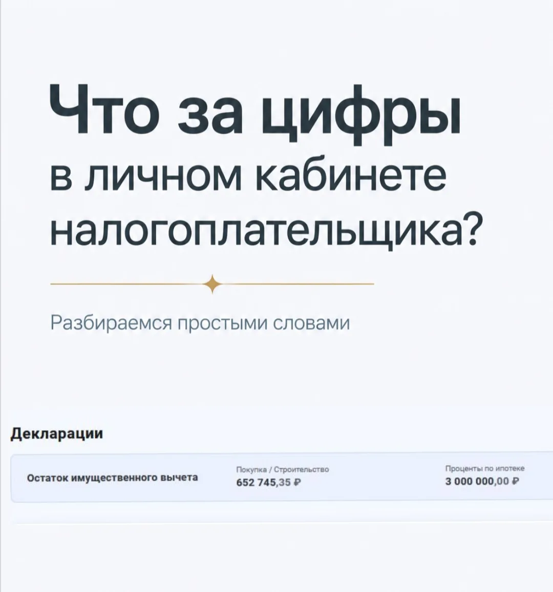 После обновлений в личном кабинете налогоплательщика появились цифры остатка вычета. Ко...