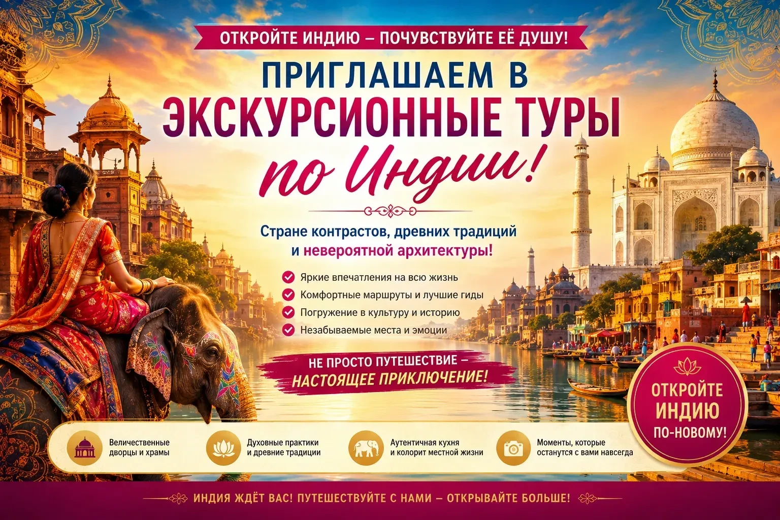 😍 Хочешь прикоснуться к настоящей магии Востока? Приглашаем в экскурсионные туры по Ин...