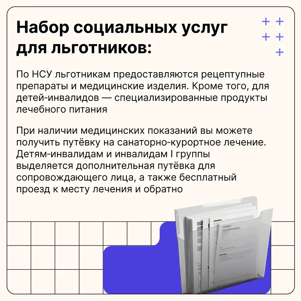 💊 Определённые категории граждан, включая инвалидов, имеют право на набор социальных у...