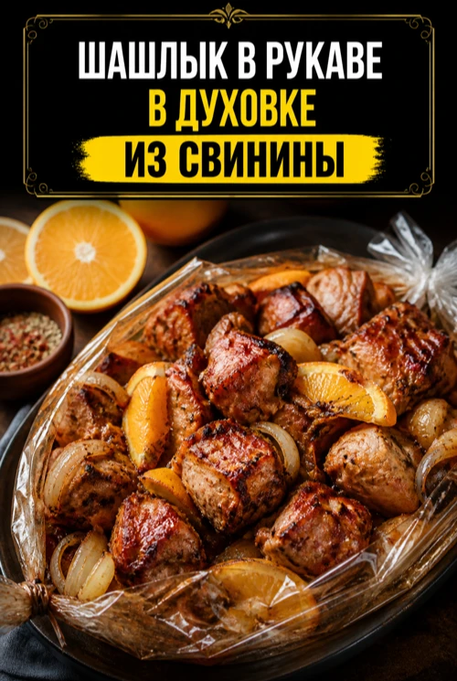 ШАШЛЫК В РУКАВЕ В ДУХОВКЕ ИЗ СВИНИНЫ