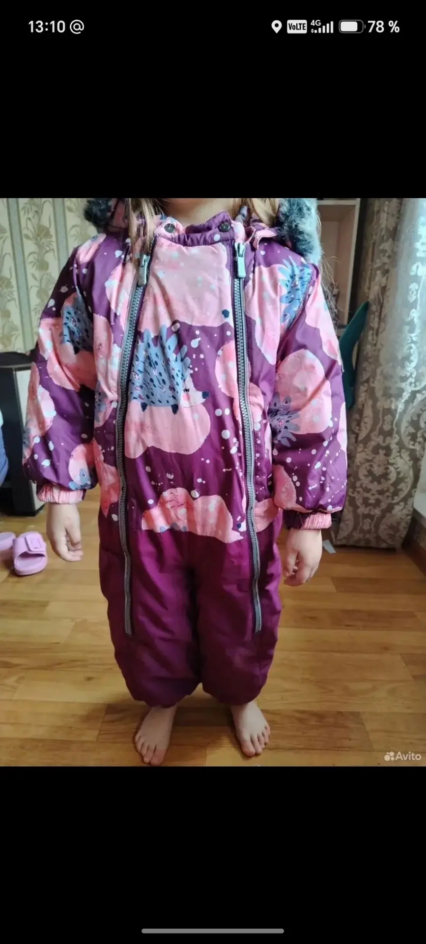 Здравствуйте, продам комбинизон зимний Huppa для девочки  92 размер.