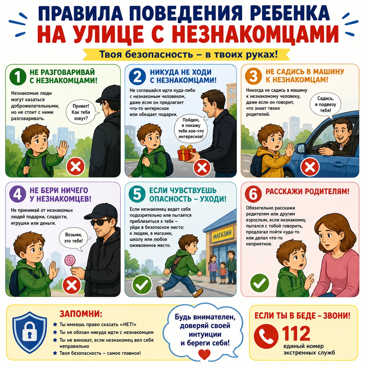 📢Простые правила поведения на улице, о которых нужно говорить с детьми регулярно.